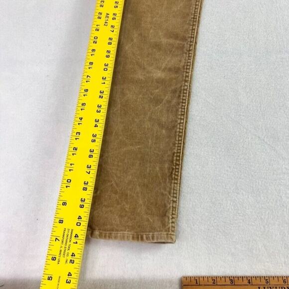 Quicksilver Jeans Pants Mens 28 Brown Straight Tapered Fit Corduroy - Picture 5 of 16